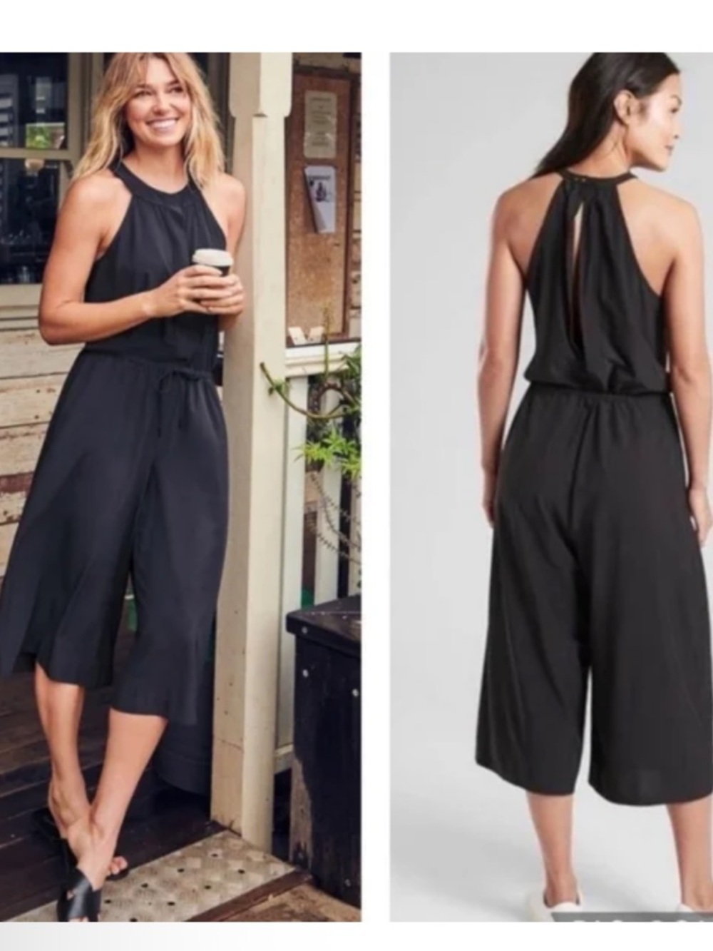 Athleta Wide Leg High Neck Jumpsuit